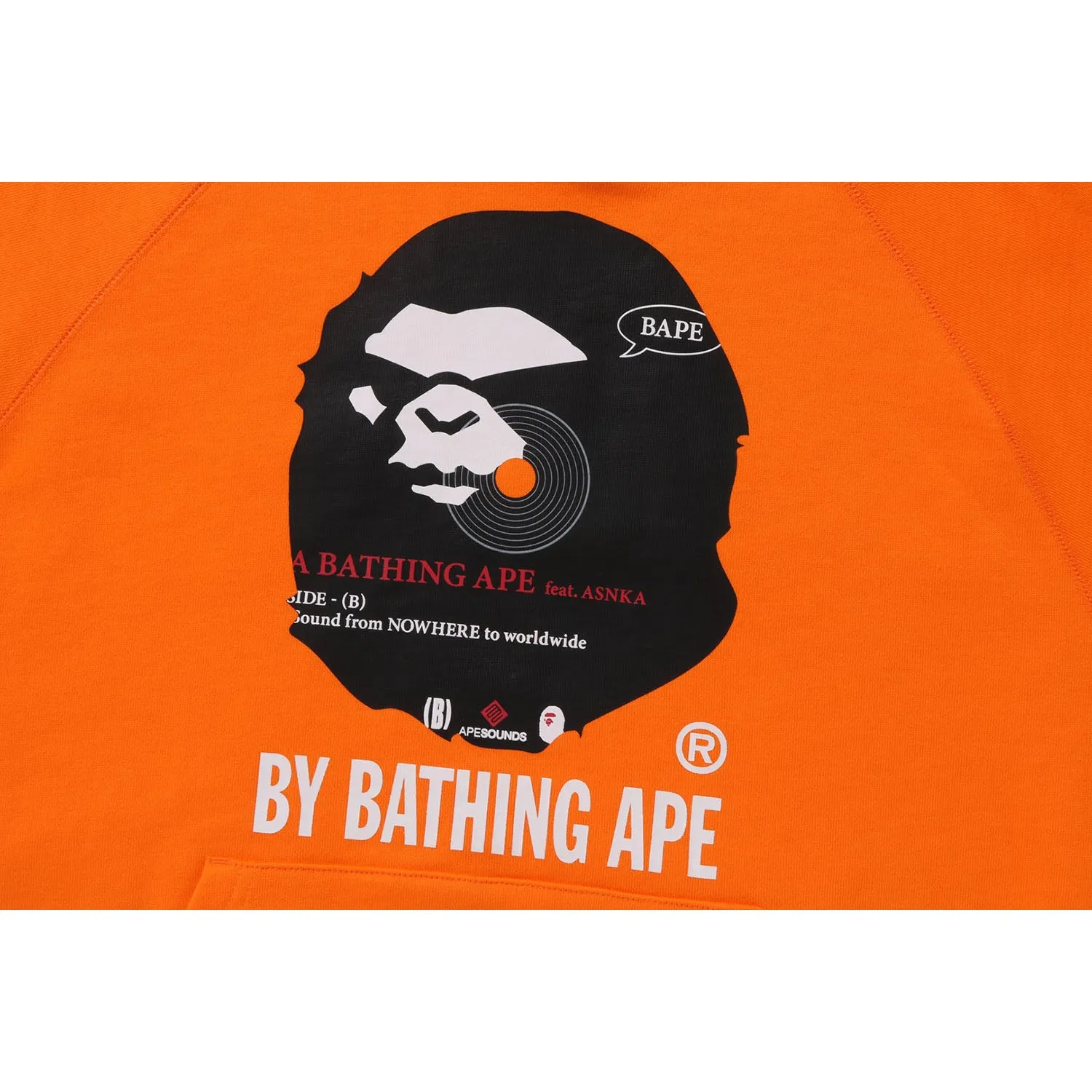 (B)Y BATHING APE PULLOVER HOODIE RELAXED FIT MENS