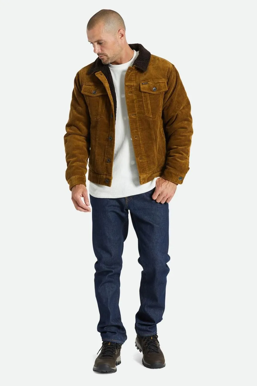 Cable Sherpa Lined Trucker Jacket - Brass