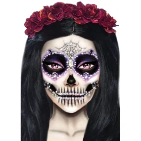 Calavera Skeleton Face Jewels Sticker