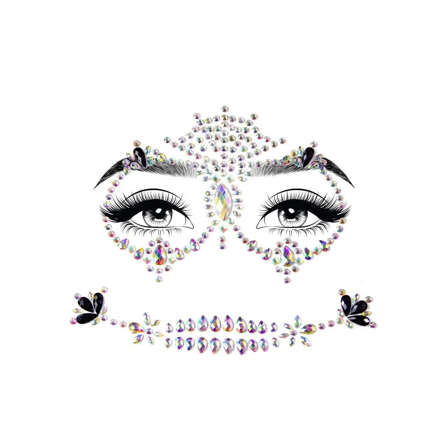 Calavera Skeleton Face Jewels Sticker