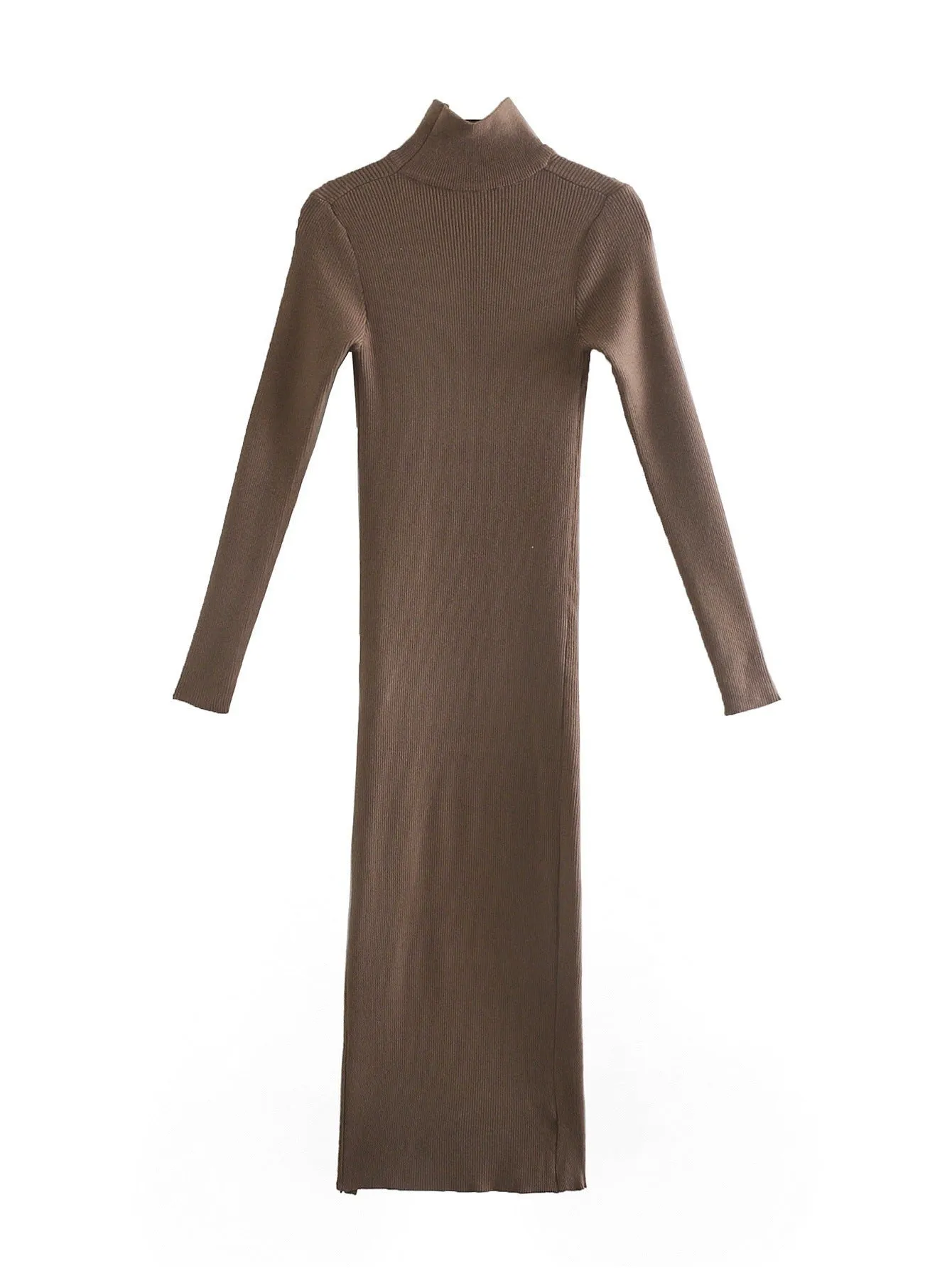 Caleb Ribbed Knit Midi Dress - Caramel - FINAL SALE