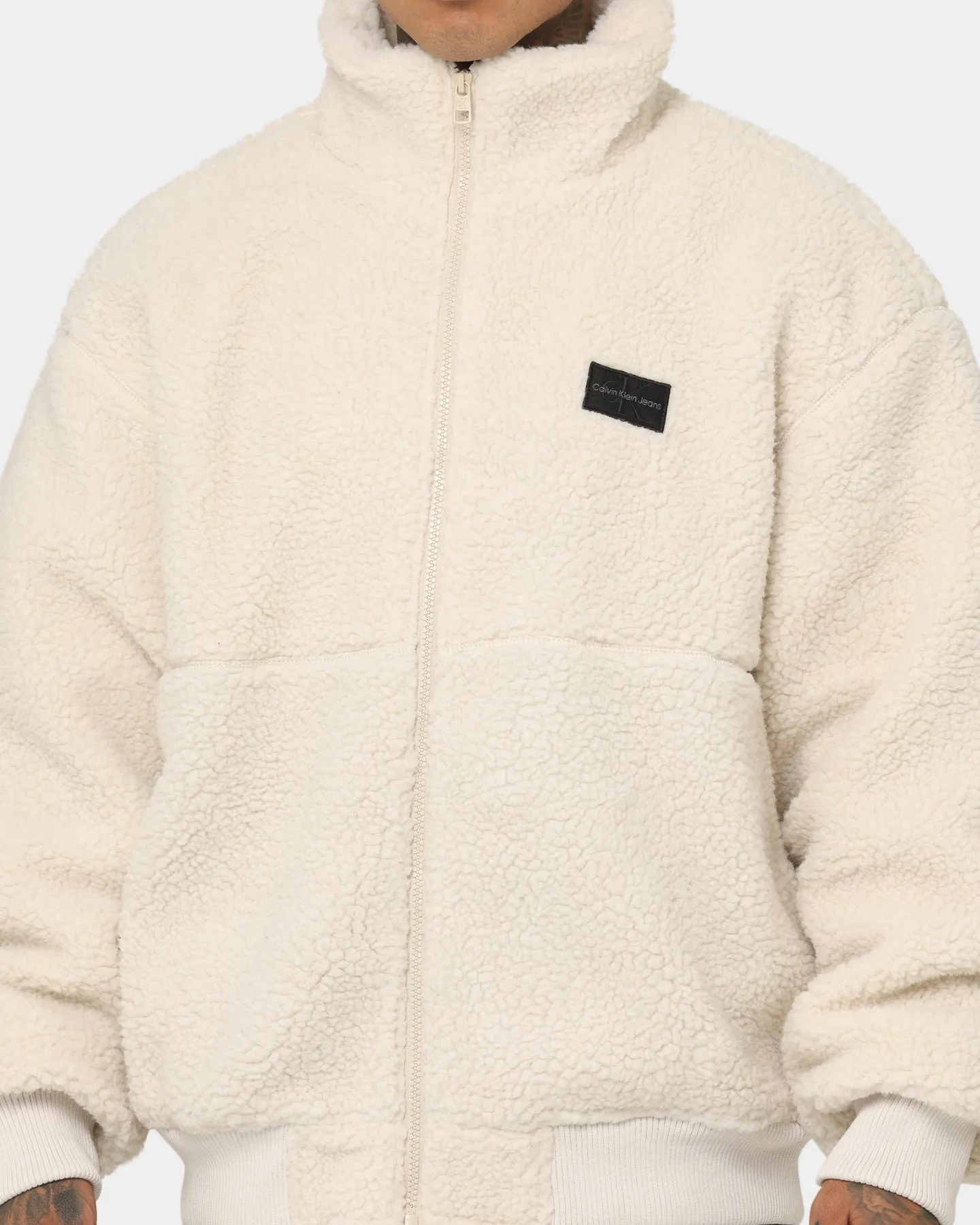 Calvin Klein CK Sherpa Jacket Eggshell