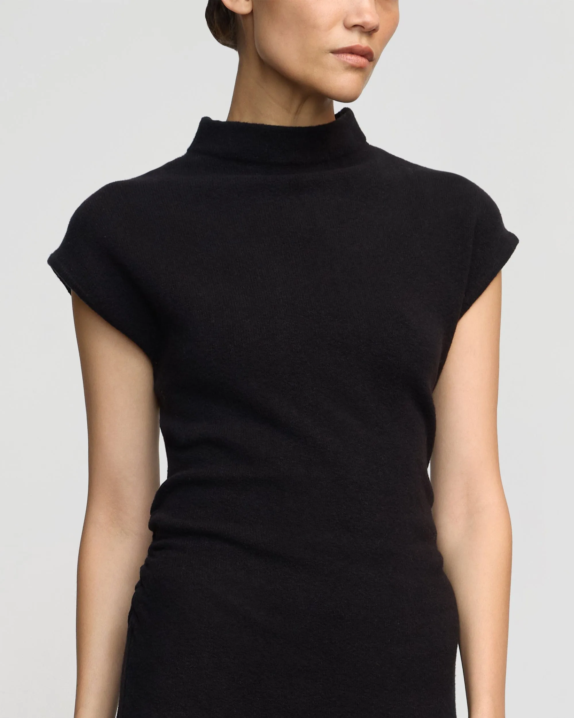 Caspia Mock-Neck Sweater Dress