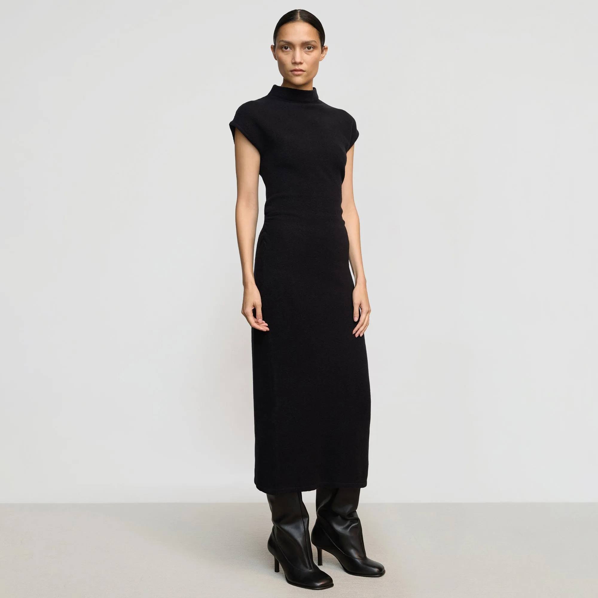 Caspia Mock-Neck Sweater Dress