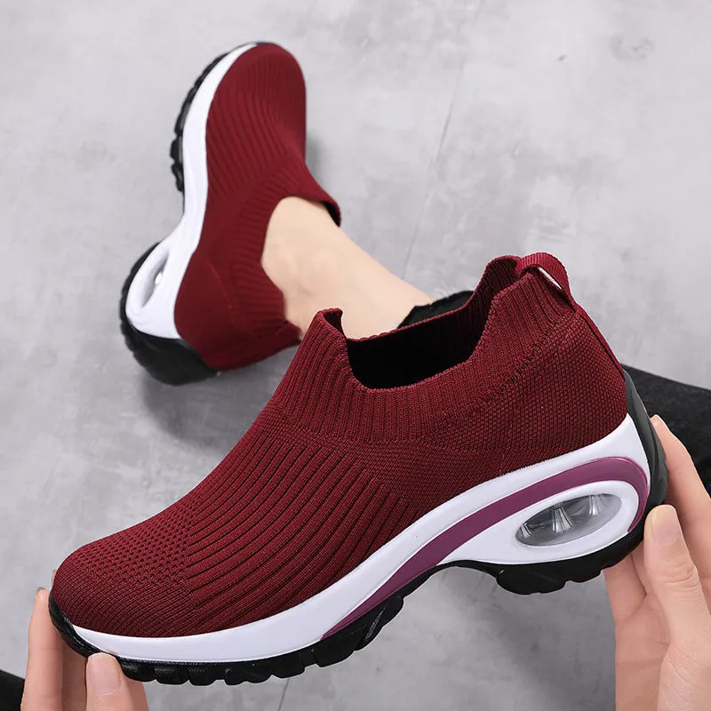 Cilooll Slip On Comfortable Women Walking Running Shoes