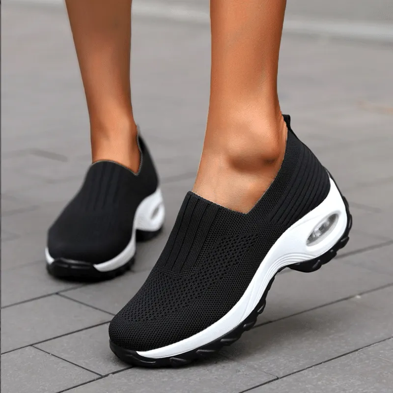 Cilooll Slip On Comfortable Women Walking Running Shoes