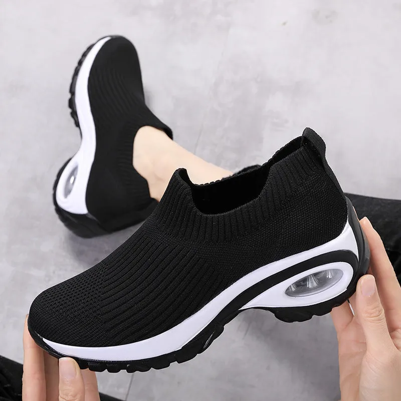 Cilooll Slip On Comfortable Women Walking Running Shoes