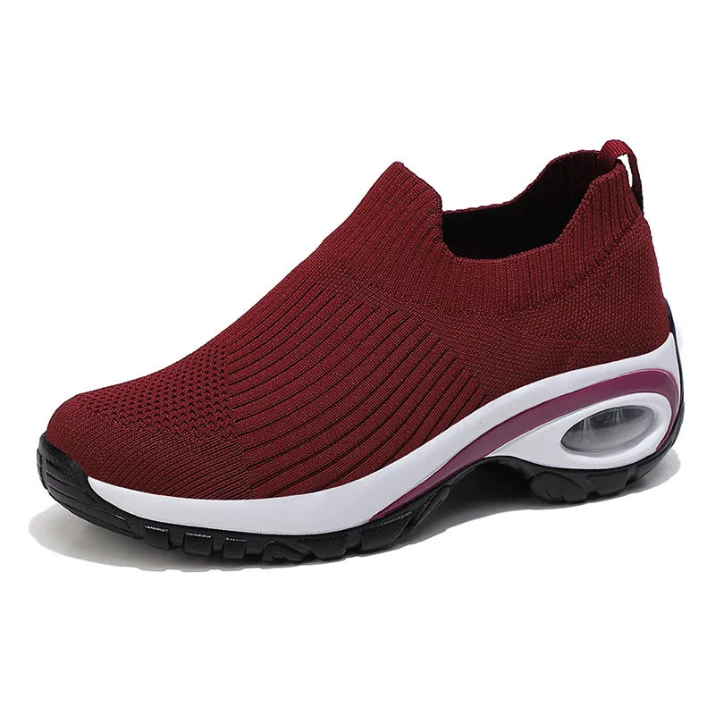 Cilooll Slip On Comfortable Women Walking Running Shoes