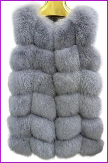 Classical Vulpes Fox Fur Gilet DO967