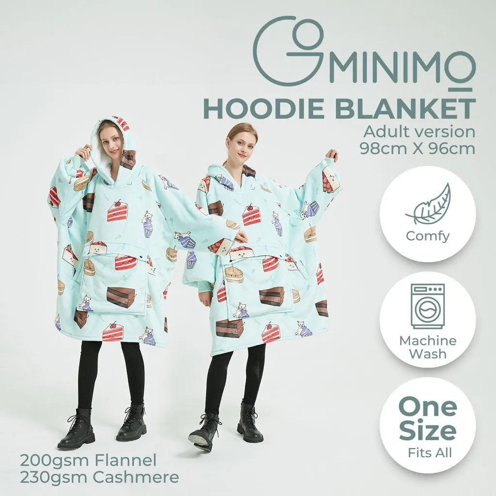 Cozy Sherpa Fleece Hoodie Blanket with Pockets – Gominimo