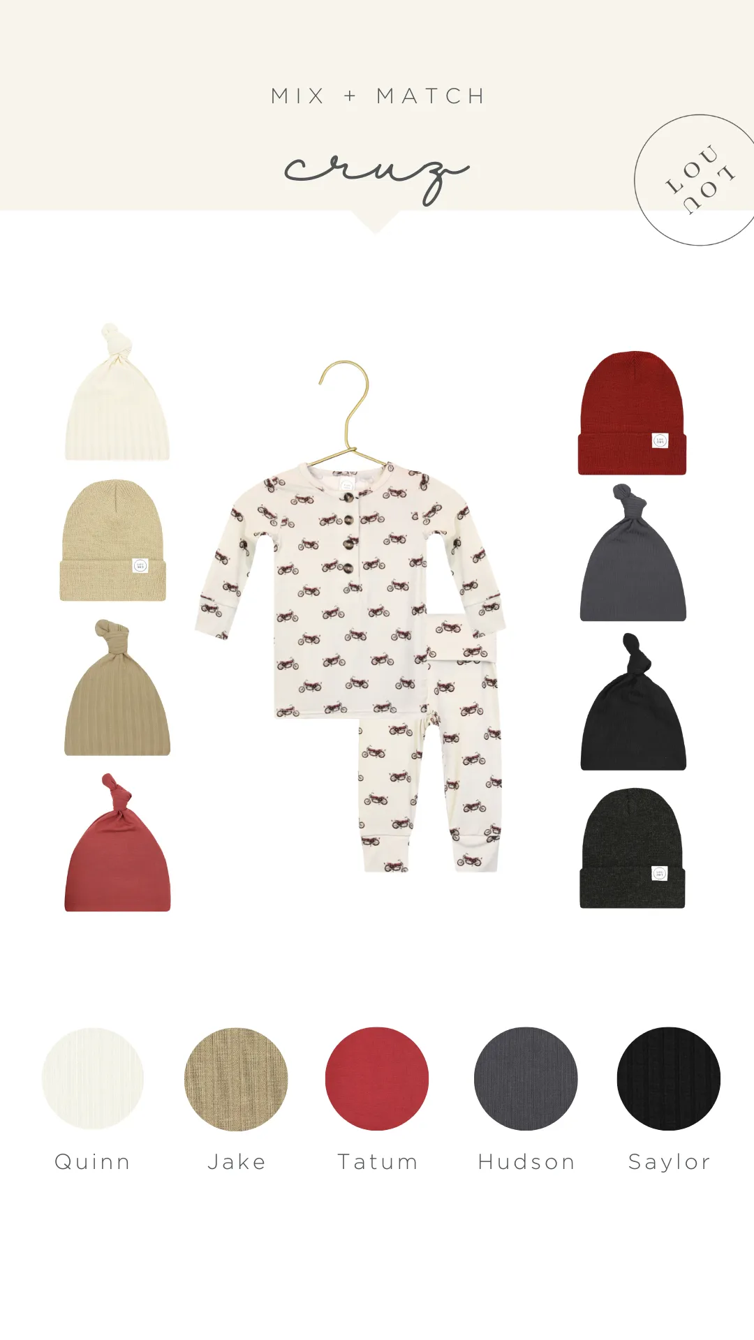 Cruz Newborn Hat Bundle (Gown)