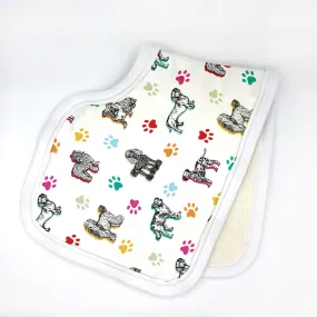 Cuddly Canines Dog Print Burp Cloth - Organic Cotton