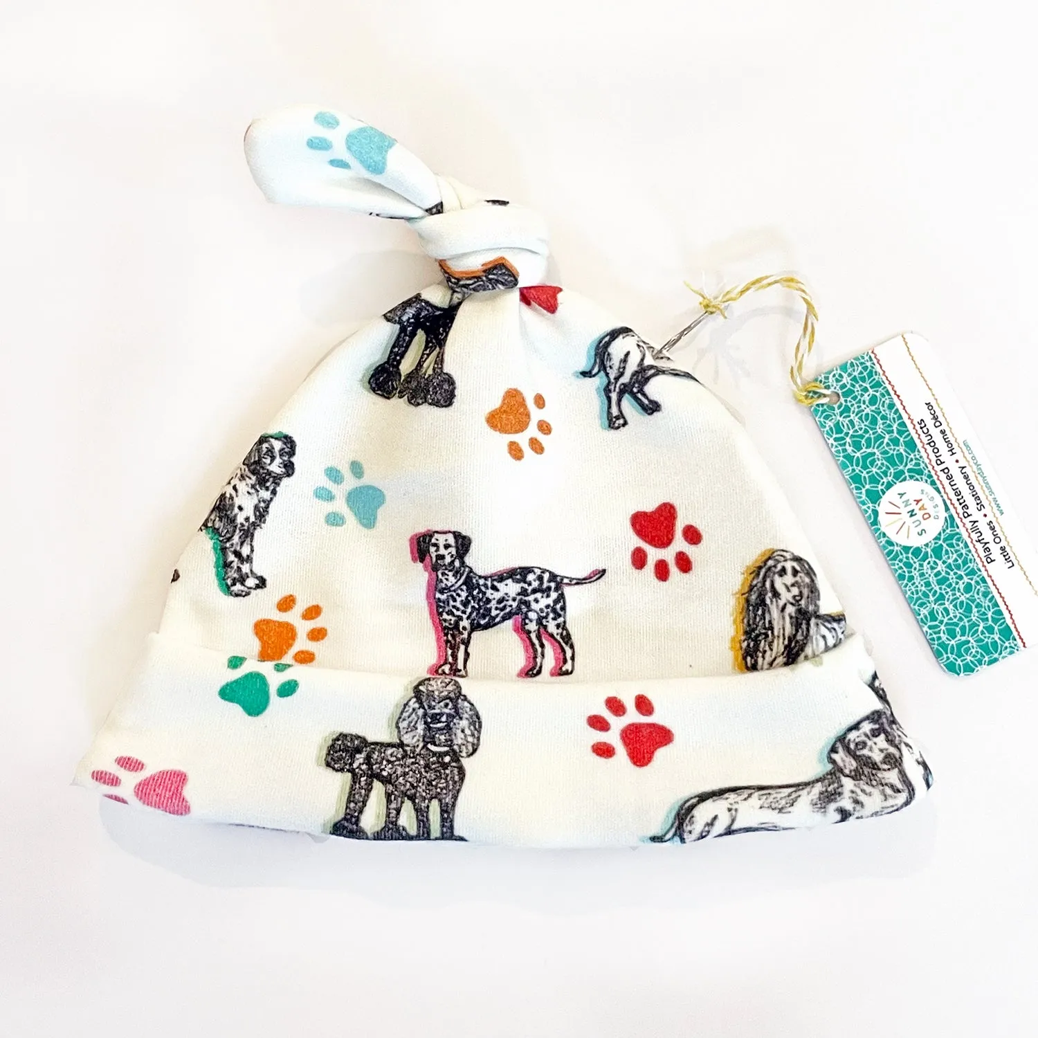 Cuddly Canines Dog Print Newborn Hat & Blanket Baby Gift Set