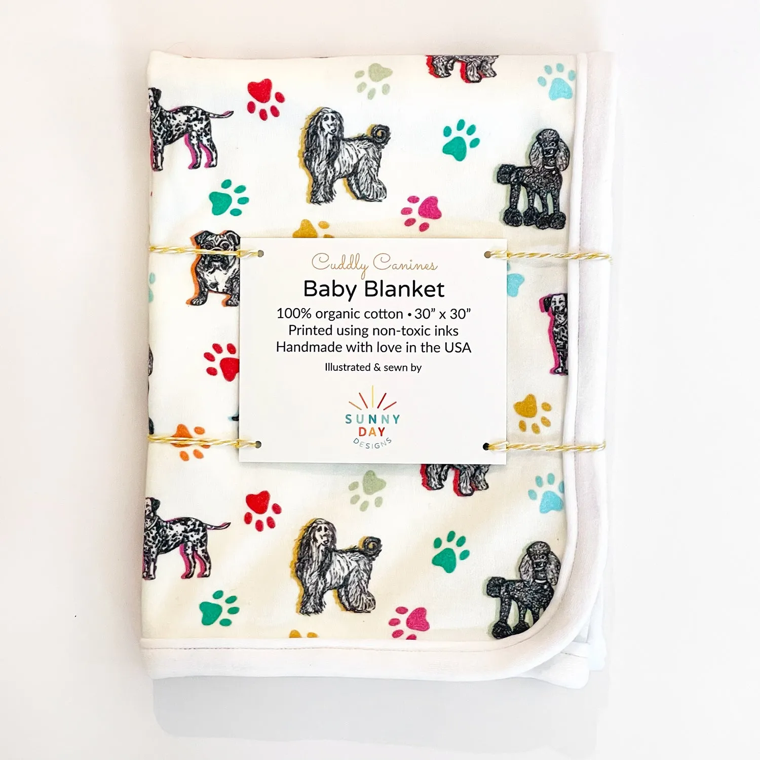 Cuddly Canines Dog Print Newborn Hat & Blanket Baby Gift Set