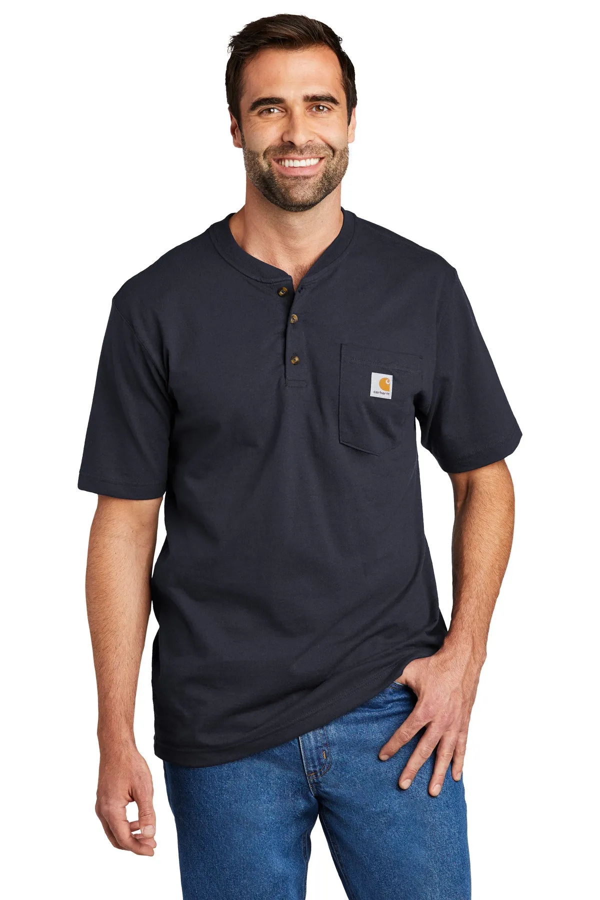 Custom Embroidered - Carhartt® Short Sleeve Henley T-Shirt CTK84