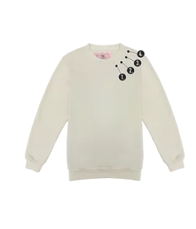 Custom Neck Mini Embroidery Unisex Crew Pullover