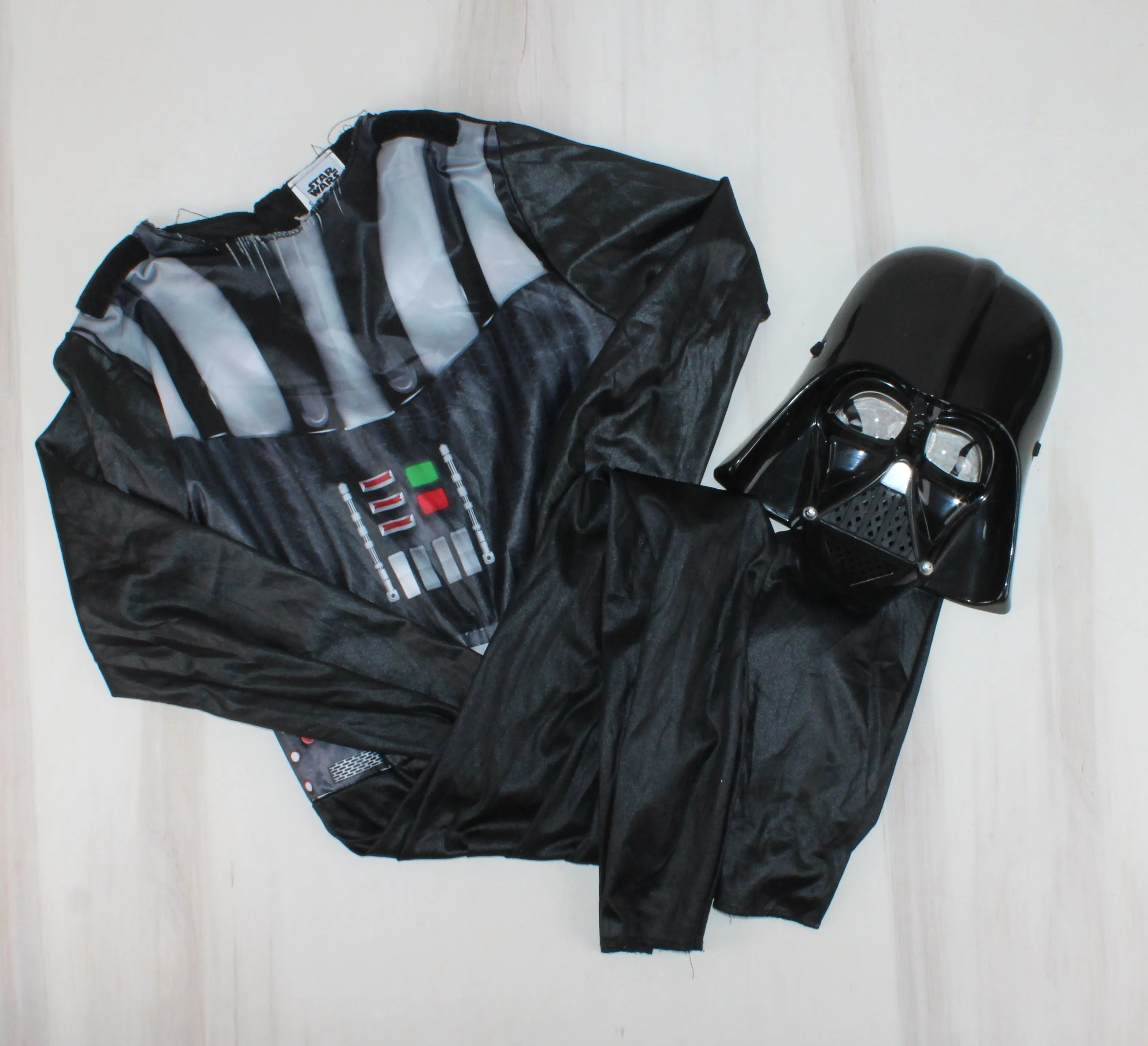 DARTH VADER COSTUME WITH MASK KIDS MEDIUM (NO CAPE) PRE-LOVED PLAY