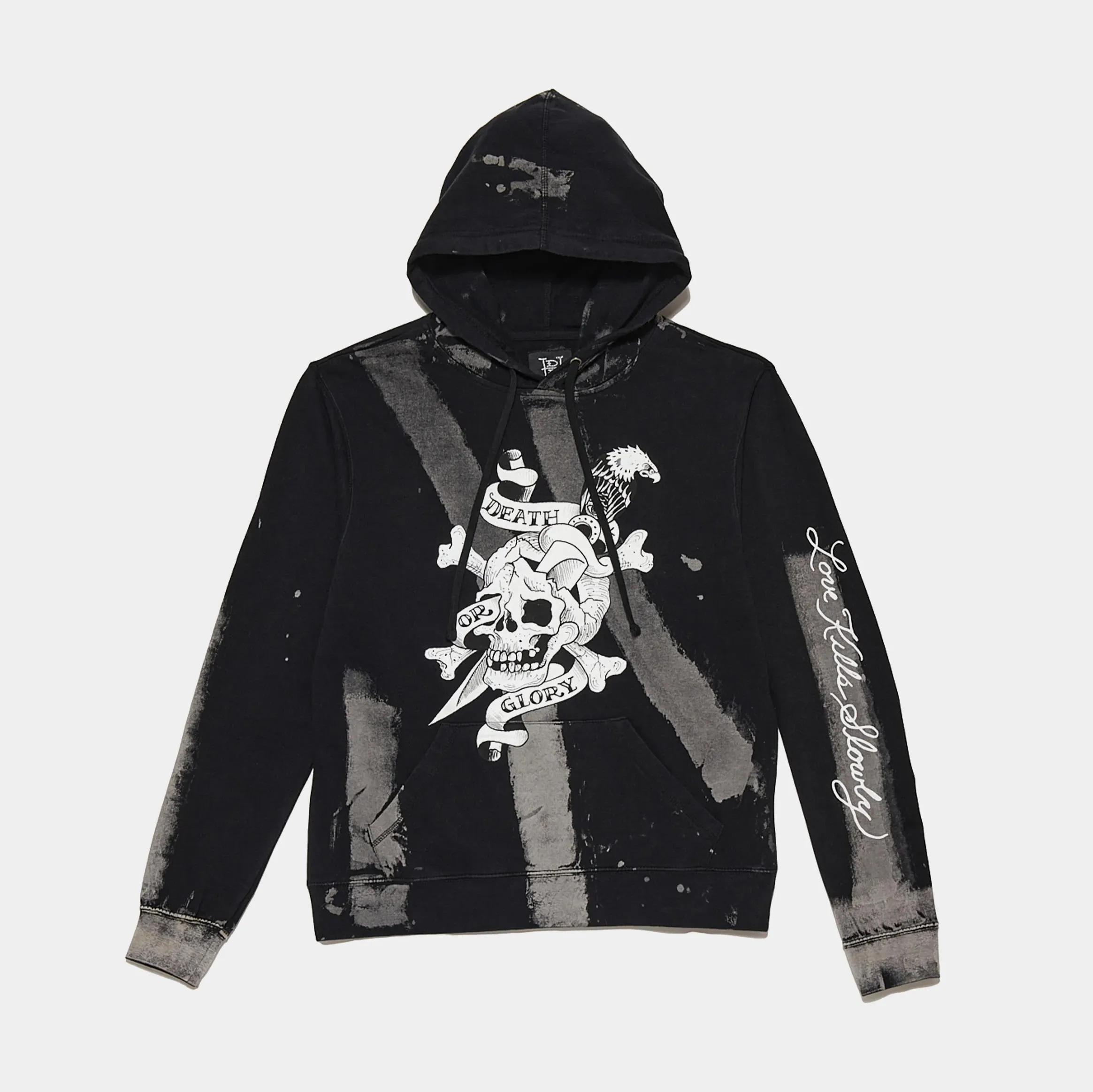 Death or Glory Pullover Mens Hoodie (Black/White)