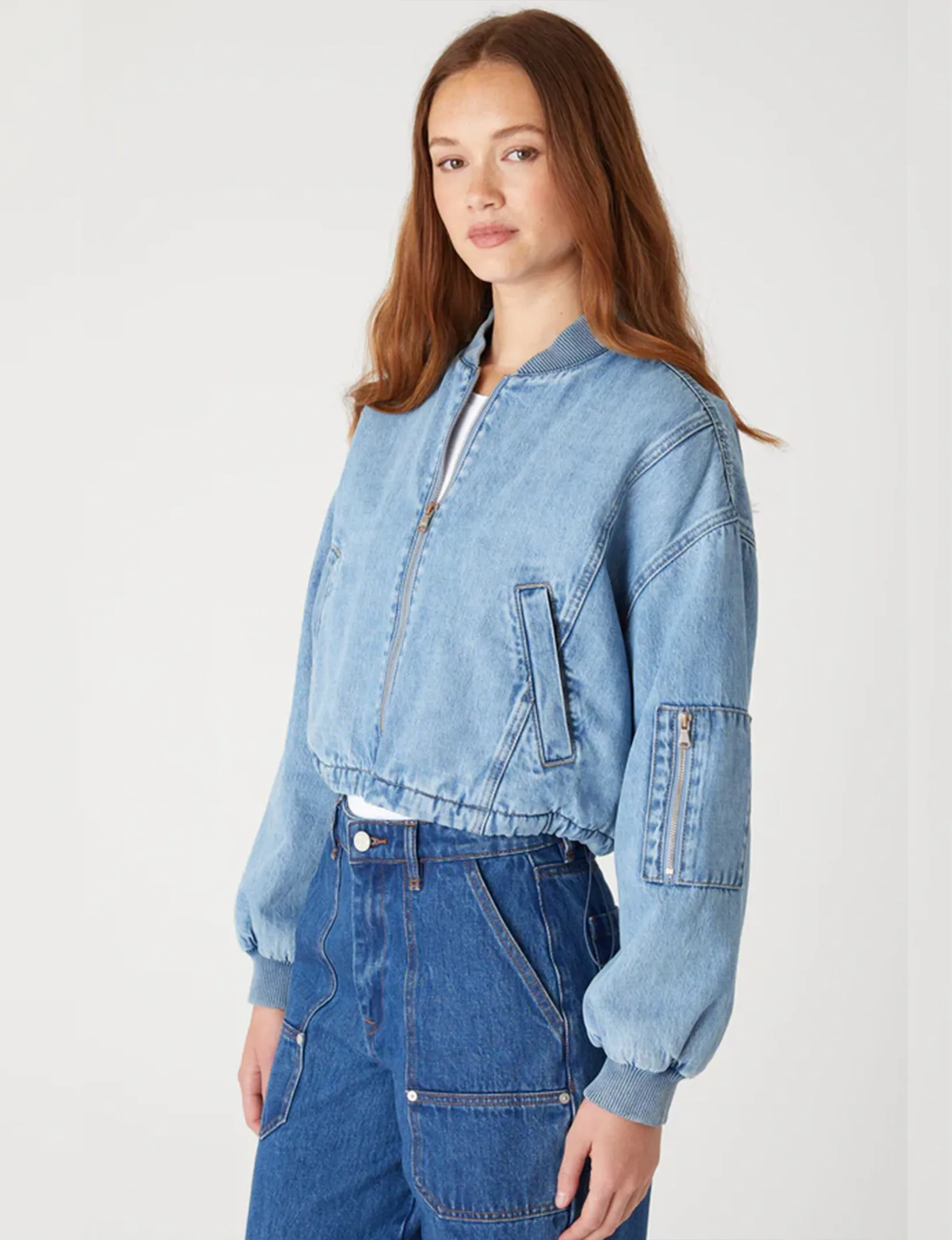 Denim Sherpa Bomber, Guest Star Indigo