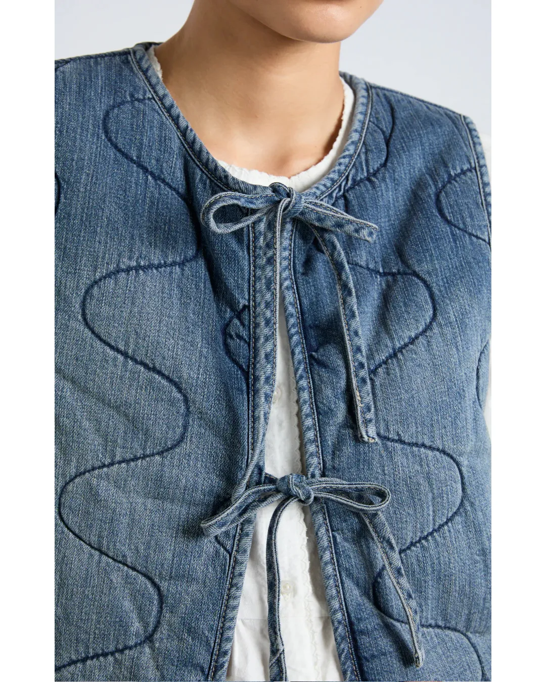 Denim Tilly Gilet Dirty Vintage Wash