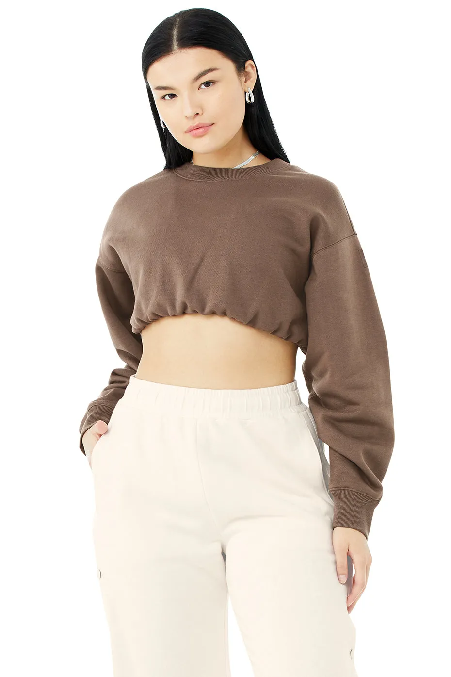 Devotion Crew Neck Pullover - Hot Cocoa