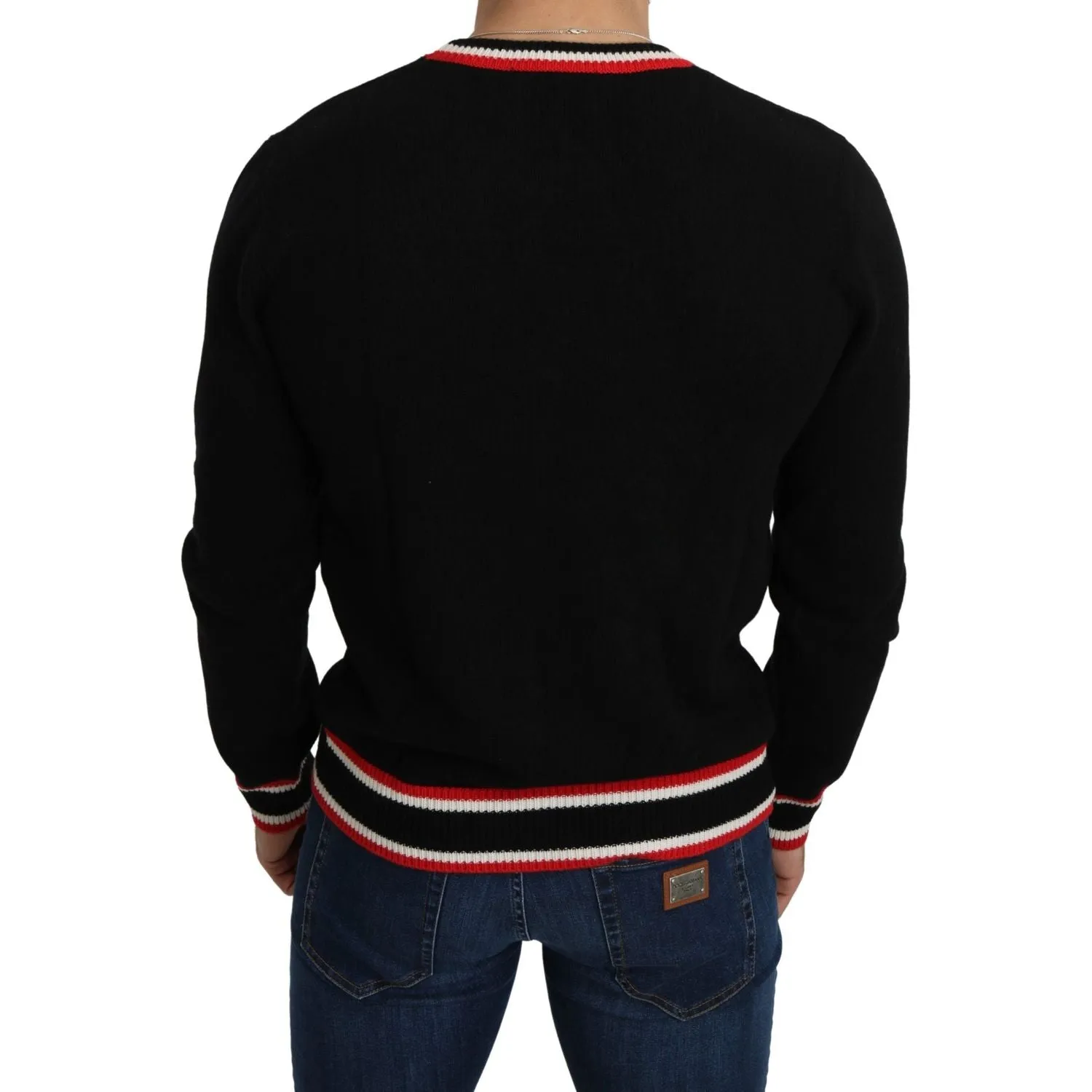 Dolce & Gabbana Elegant Black Cashmere Crew Neck Sweater