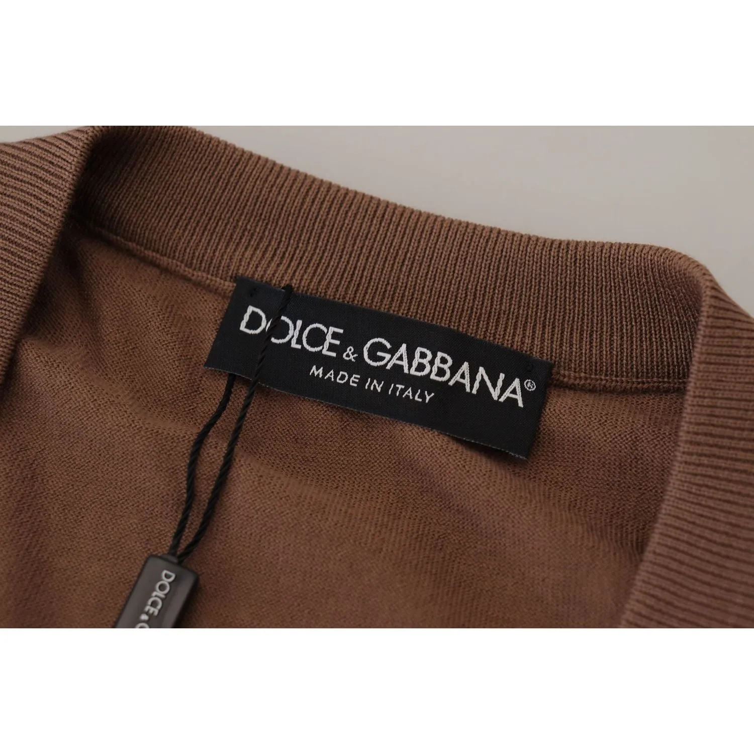 Dolce & Gabbana Elegant Virgin Wool V-Neck Pullover Sweater