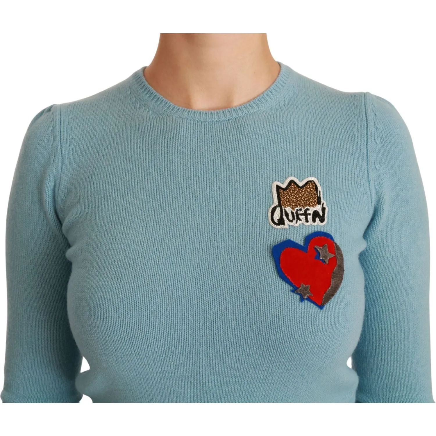 Dolce & Gabbana Queen Heart Beaded Wool Sweater