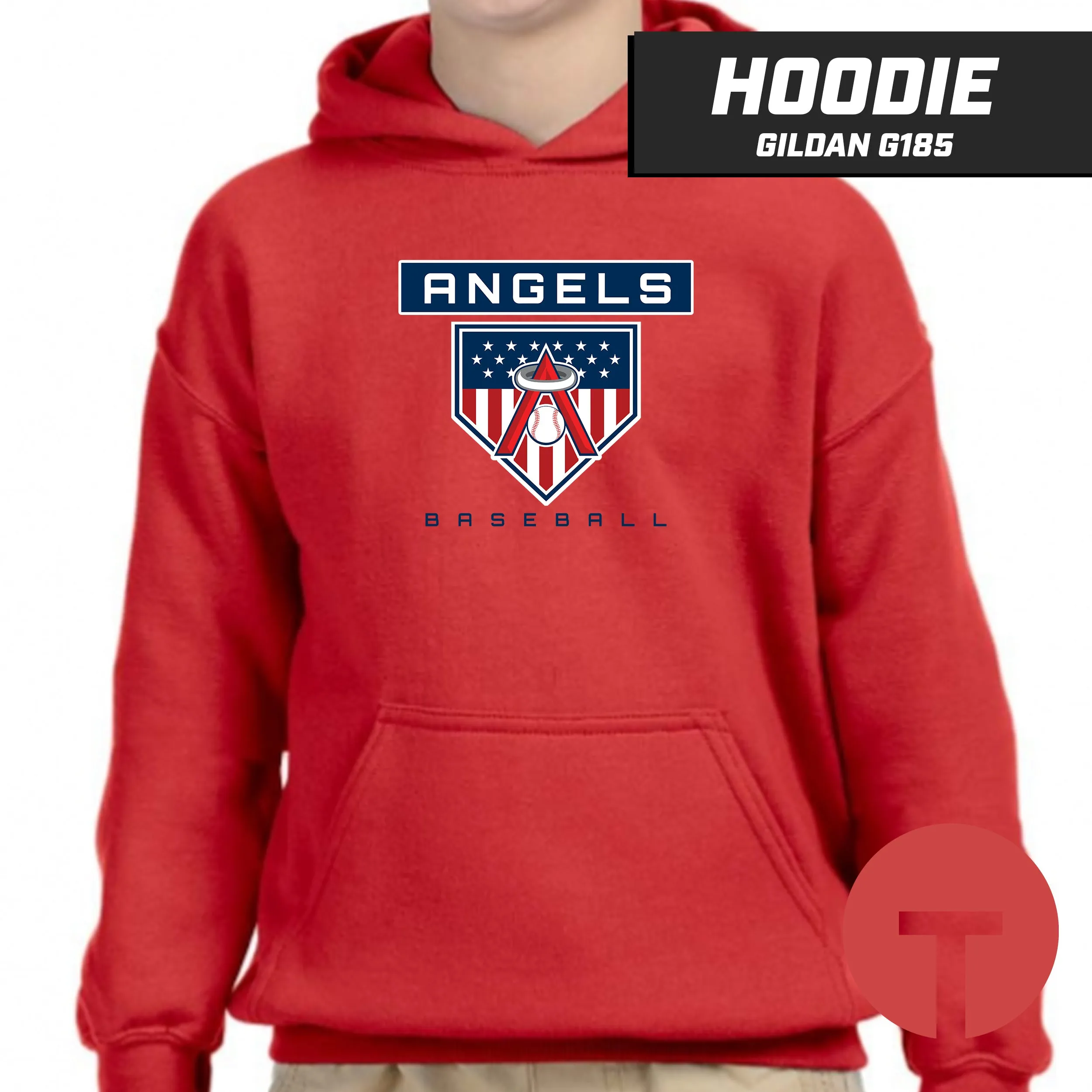 East Cobb Angels - LOGO 5 - Hoodie Gildan G185