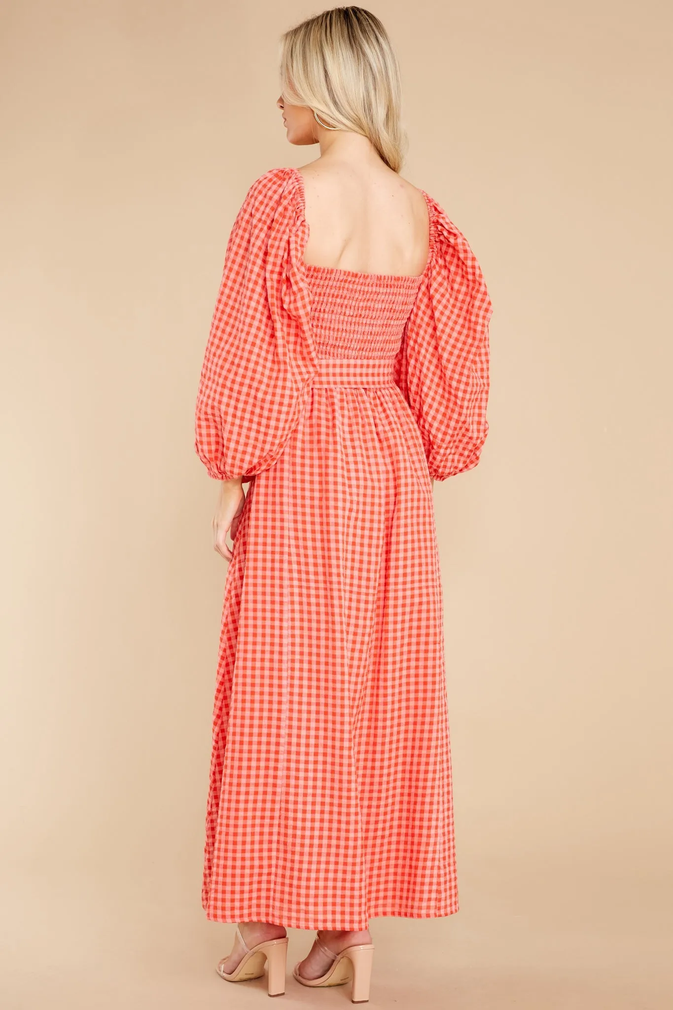 Emilia Gingham Fall Long Dress