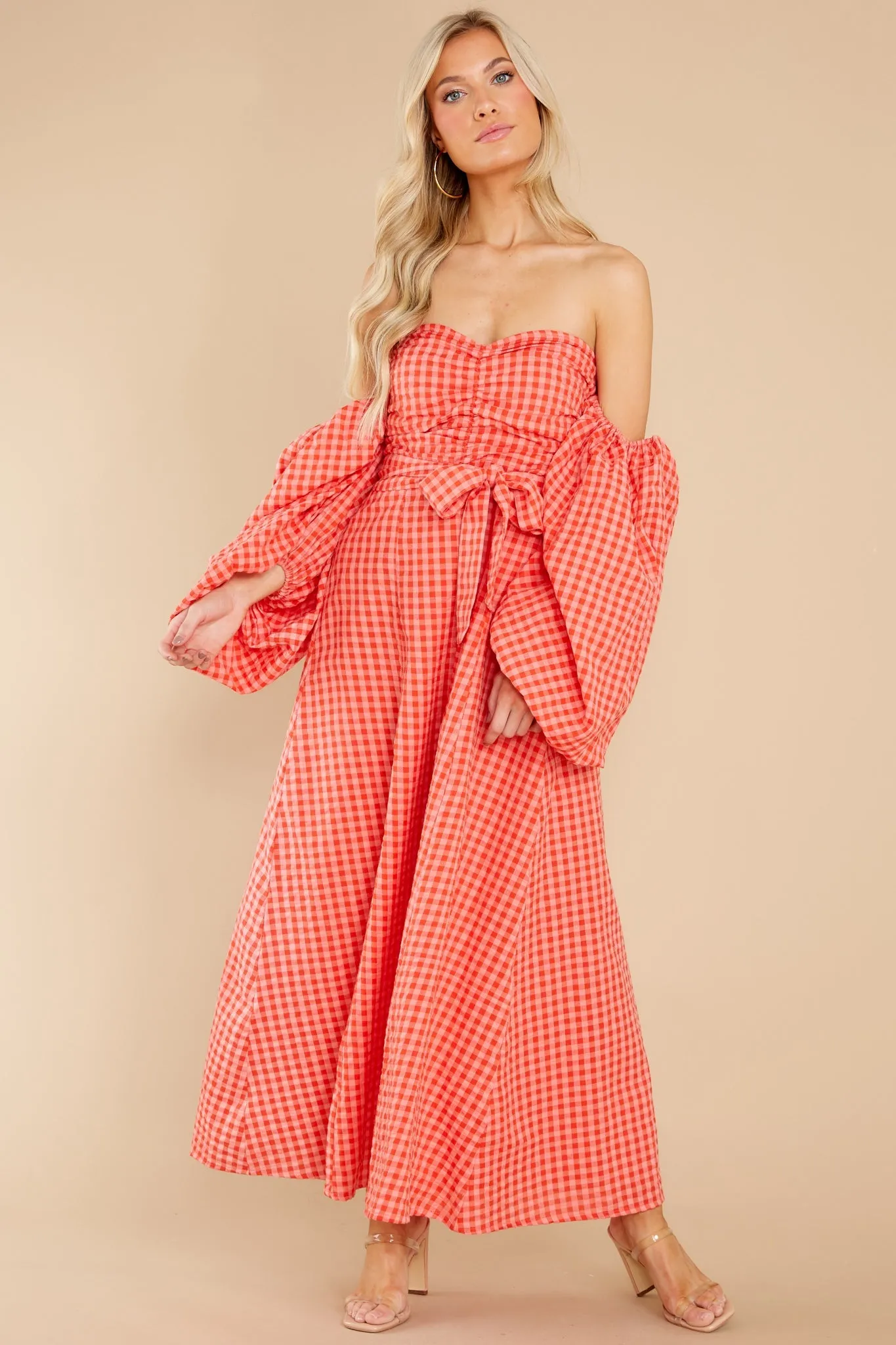 Emilia Gingham Fall Long Dress