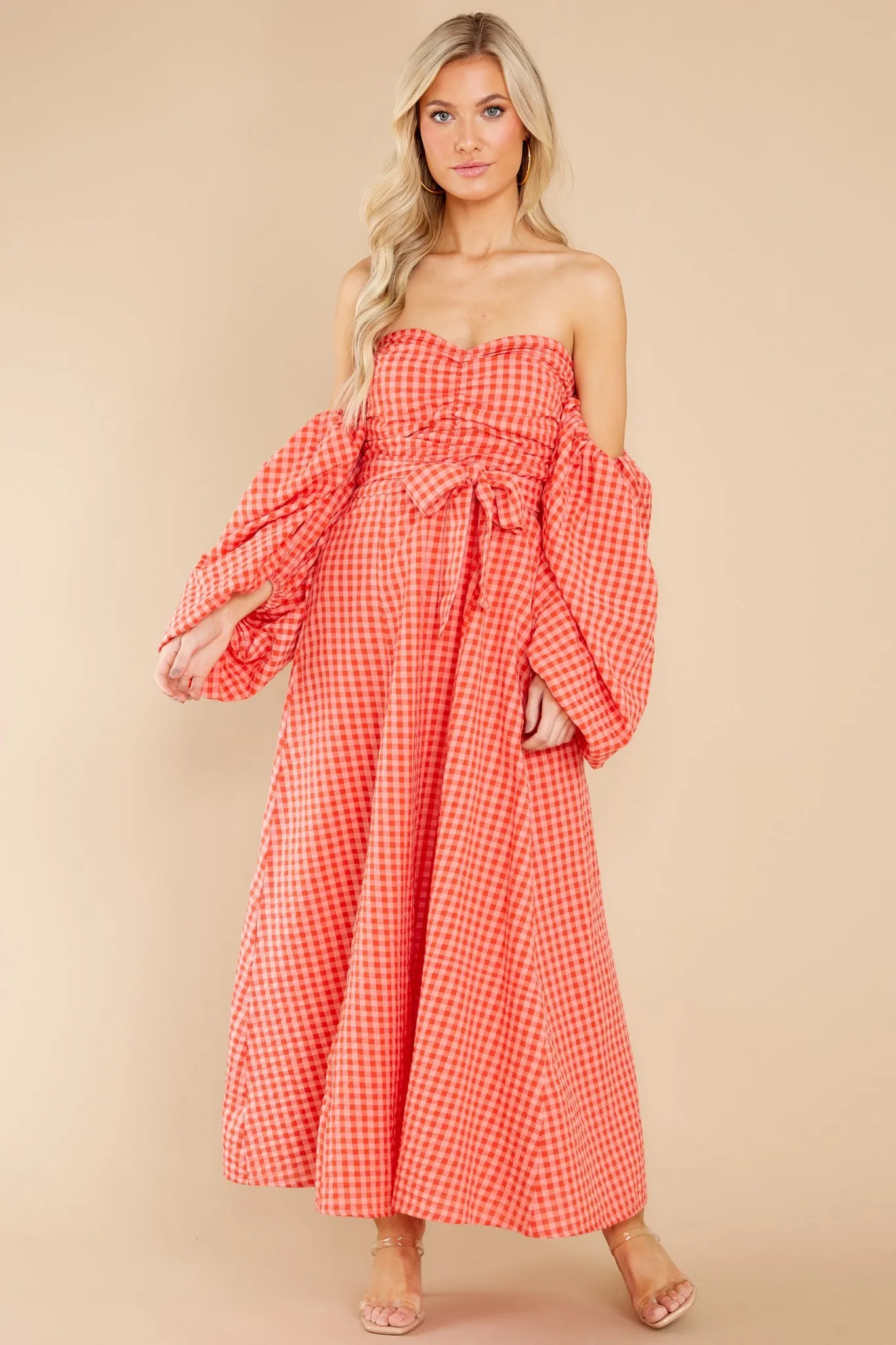 Emilia Gingham Fall Long Dress