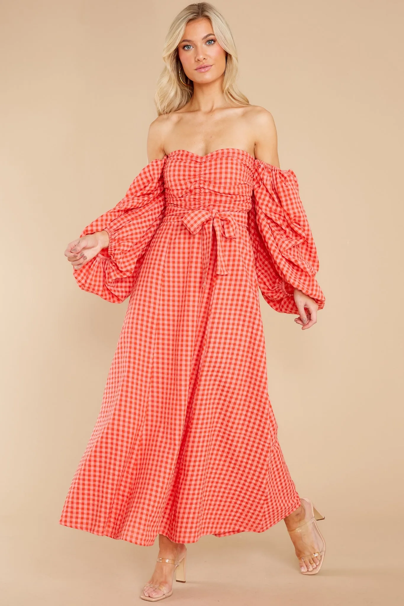 Emilia Gingham Fall Long Dress