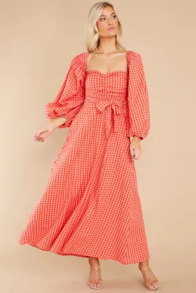 Emilia Gingham Fall Long Dress