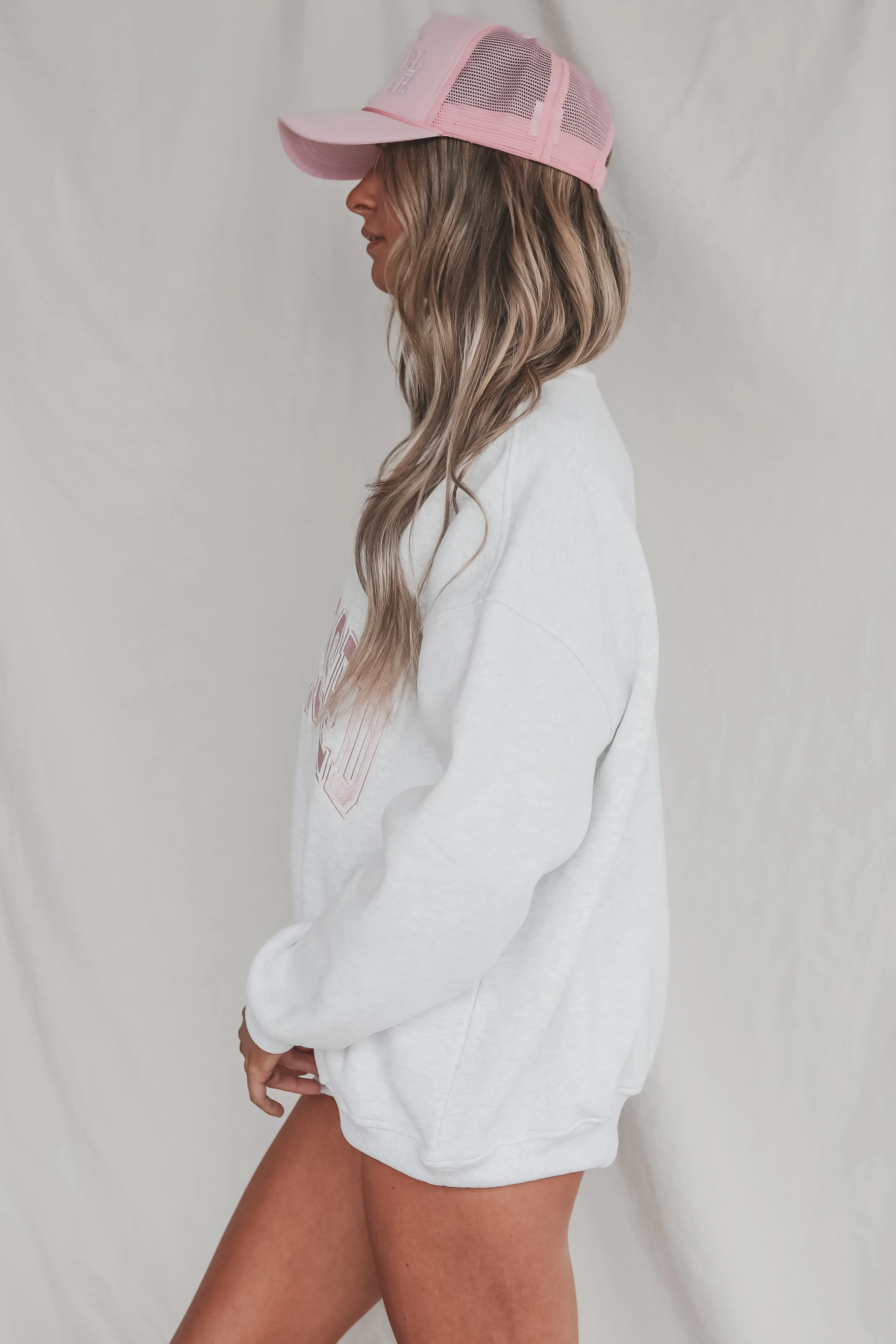 Feeling Sunkissed Gray Embroidered Pullover