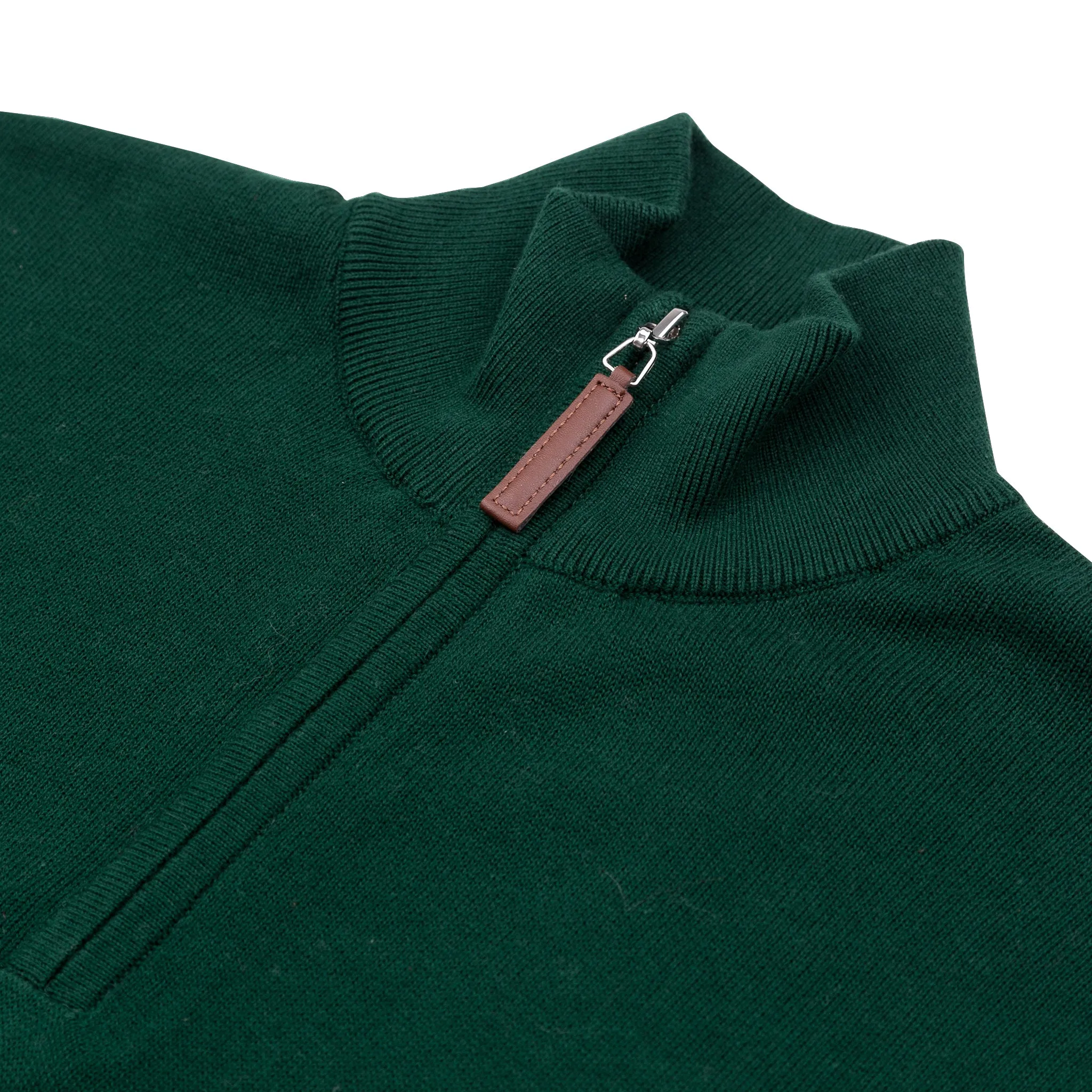 Fine Cut Half Zip Knit - Pine