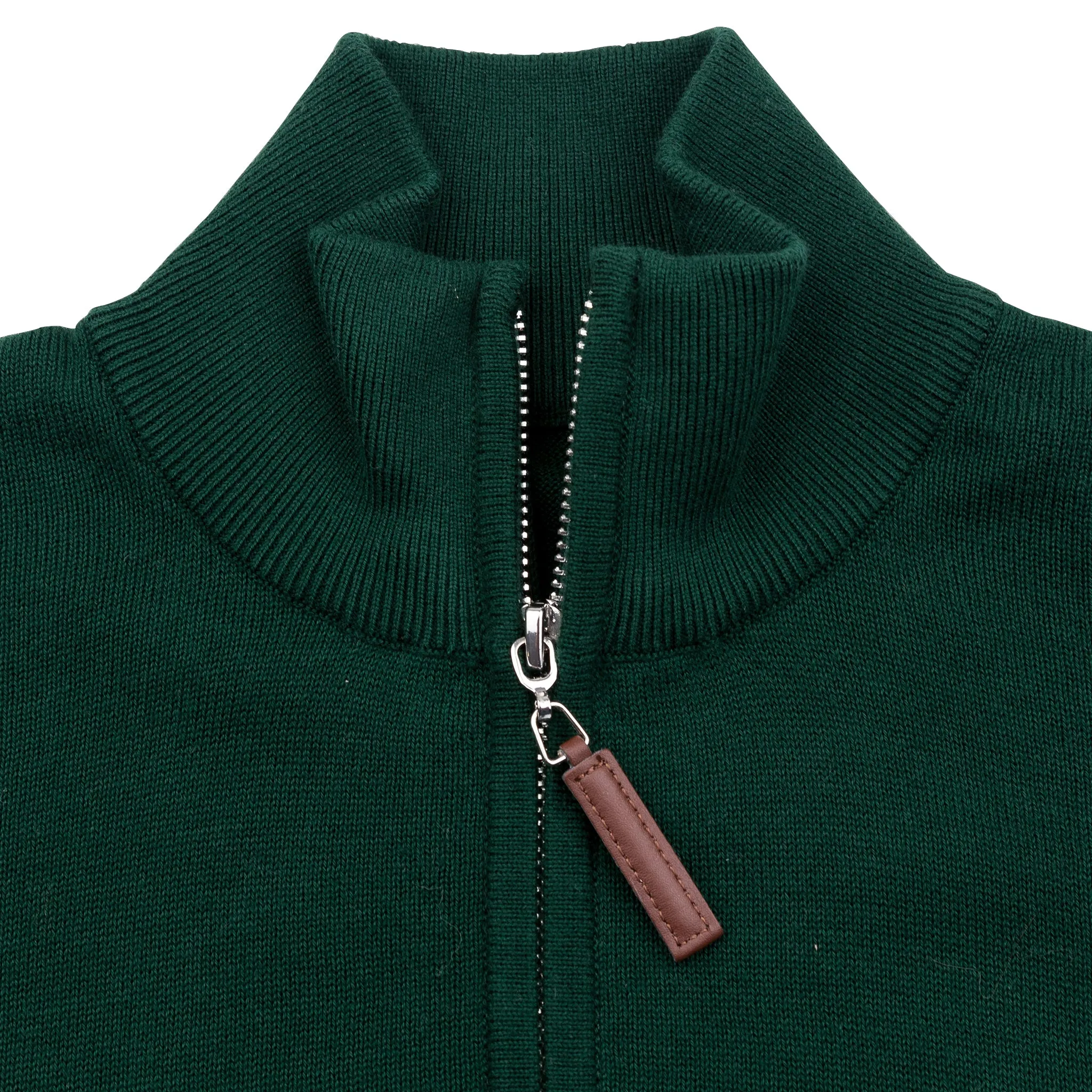 Fine Cut Half Zip Knit - Pine