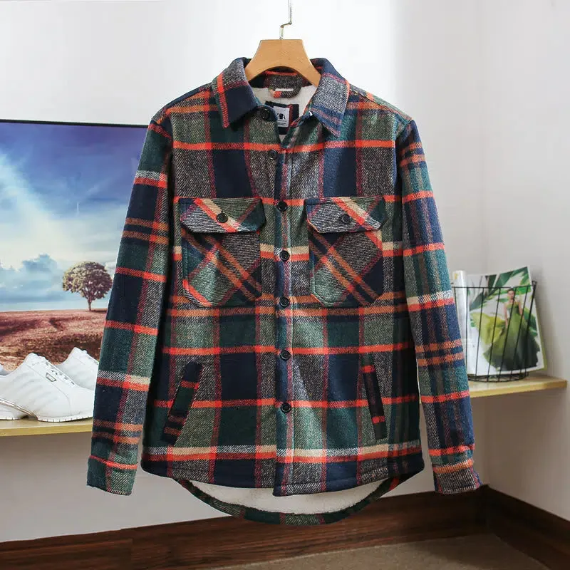 Flannel Velvet Sherpa Plaid Jacket