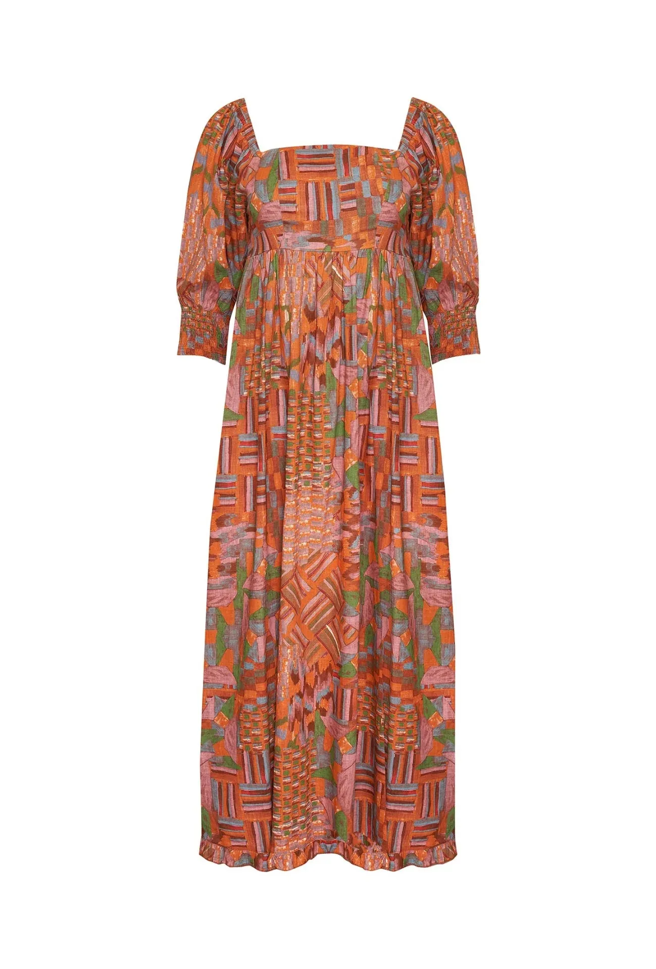 Girl and the Sun - Frida Maxi Dress - Mosaic Print