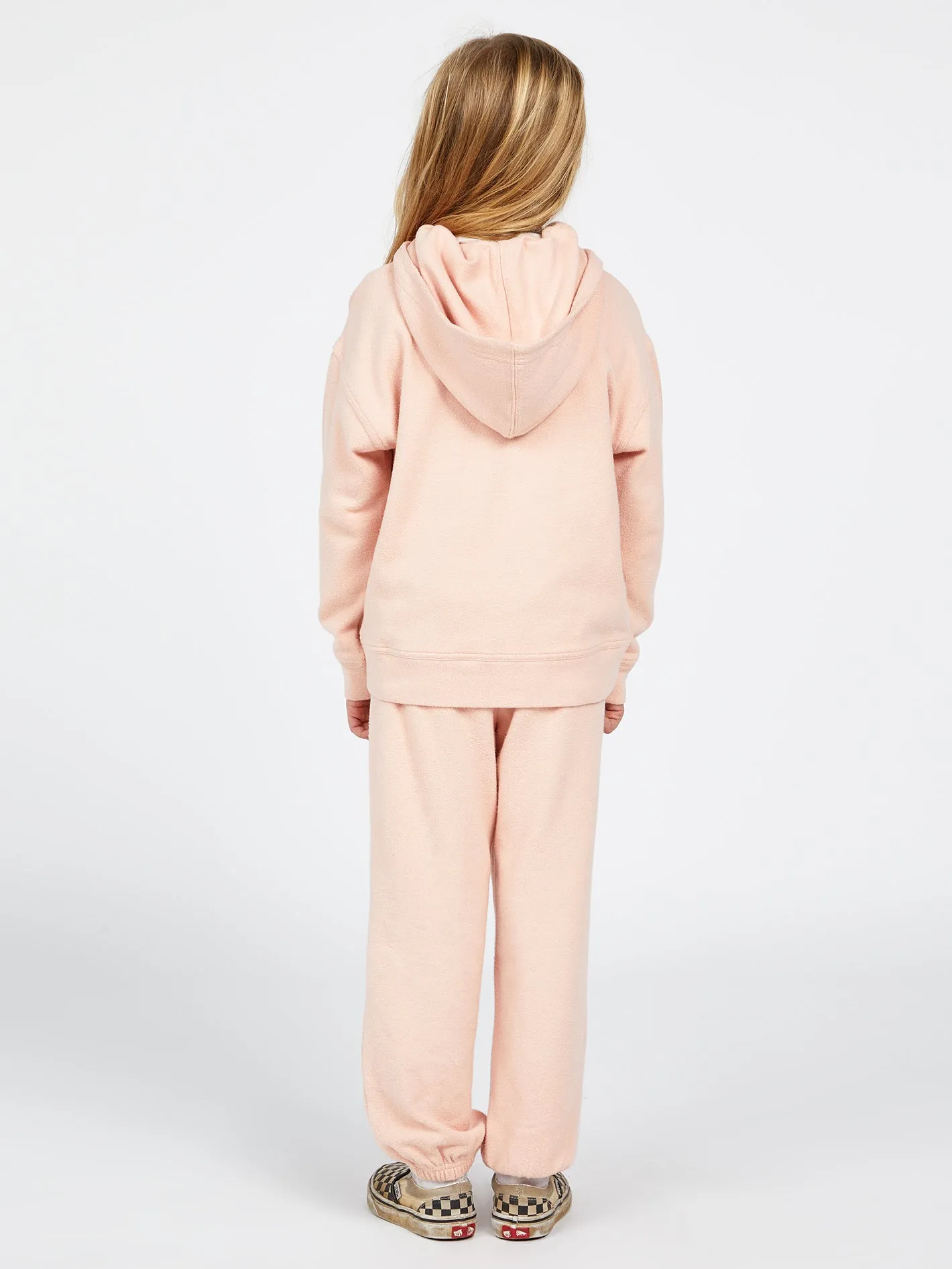 Girls Lived In Lounge Zip Up Hoodie - Hazey Pink