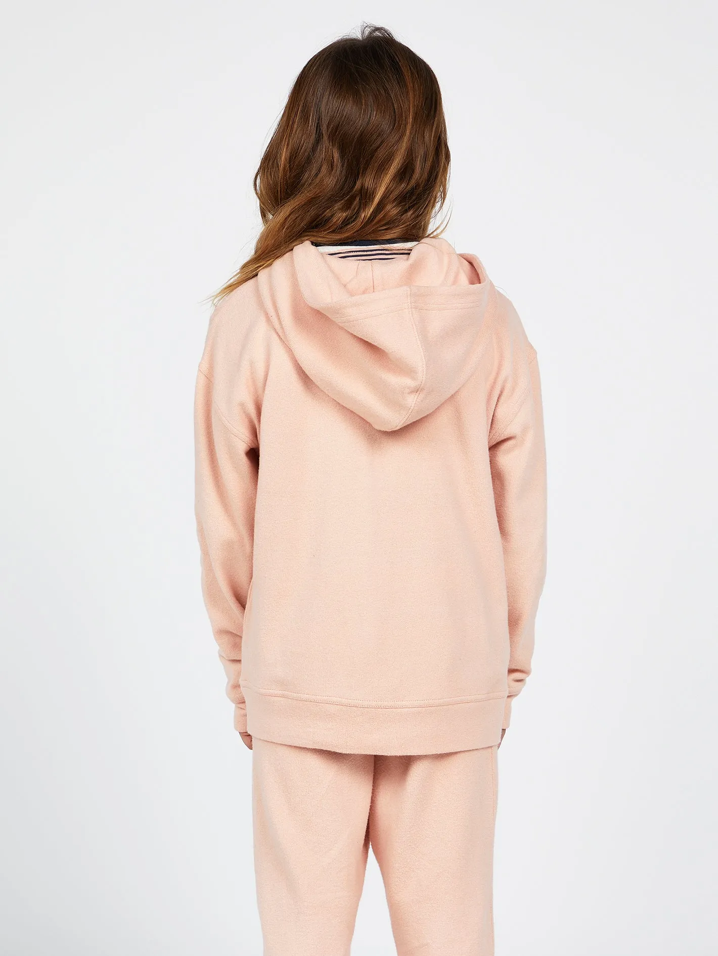 Girls Lived In Lounge Zip Up Hoodie - Hazey Pink