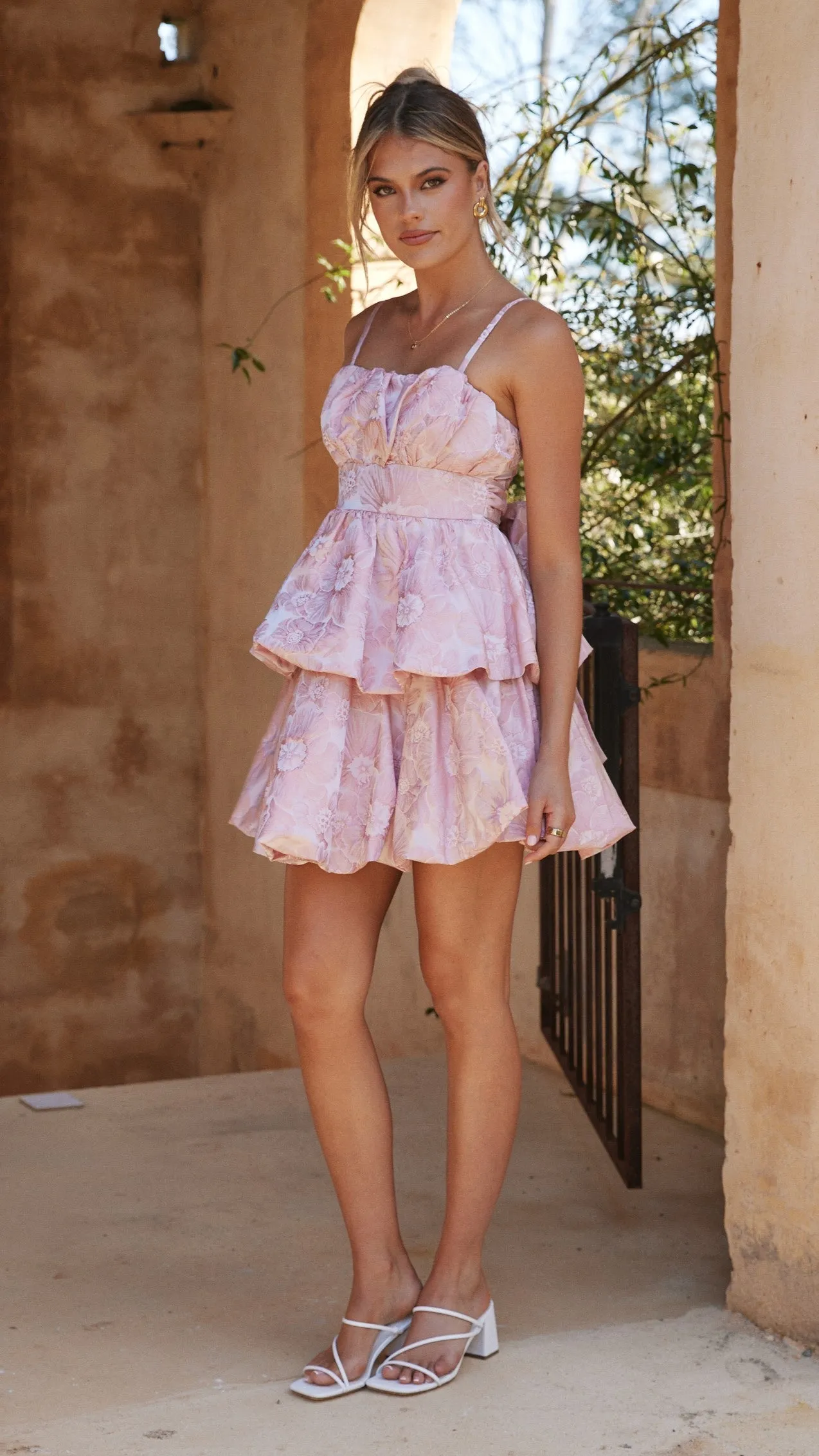 Graciane Mini Dress - Pink Floral