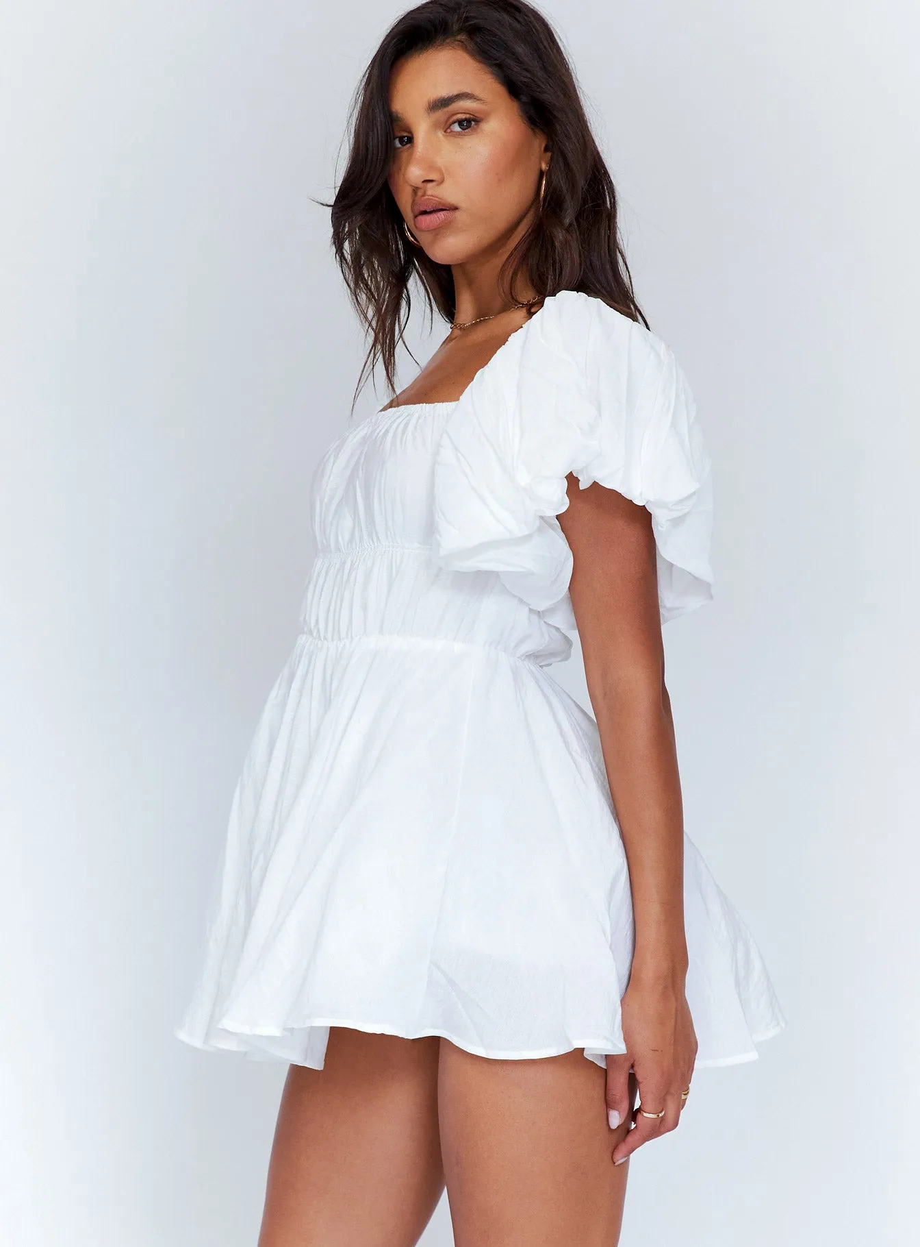 Halton Mini Dress White