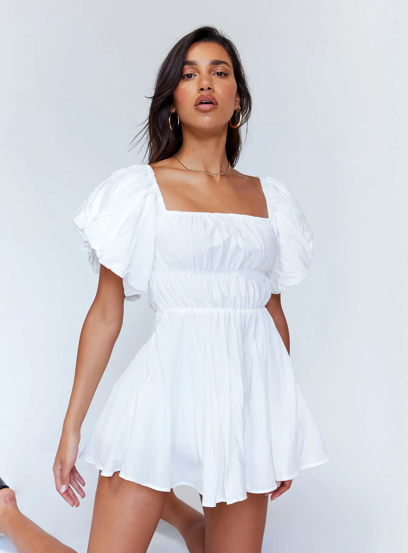 Halton Mini Dress White