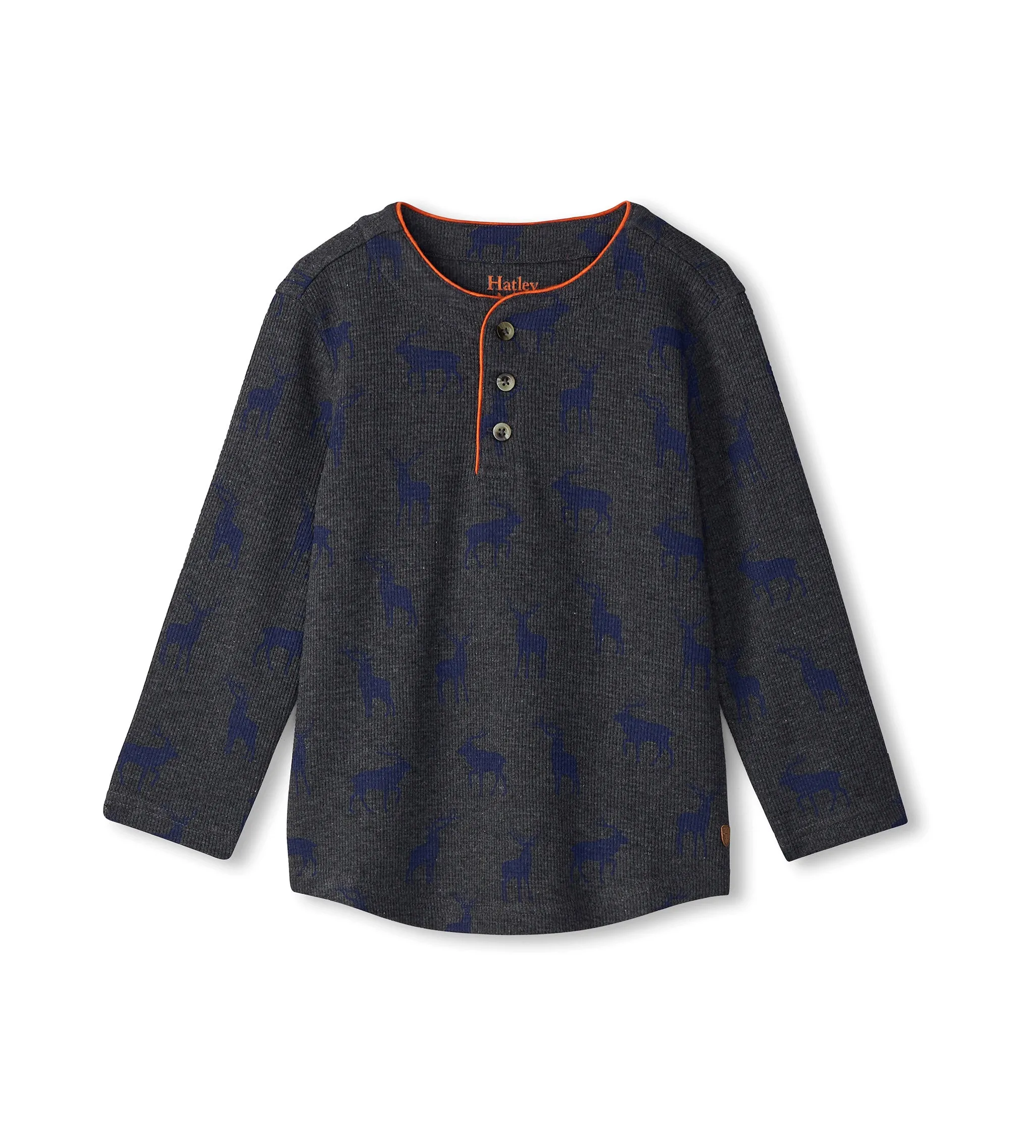 Hatley Longsleeve Henly Tee - Blue Elks