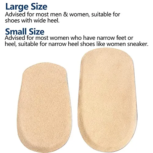 Heel Lifts, 1/2 Inch Shoe Lift, Gel Heel Raisers