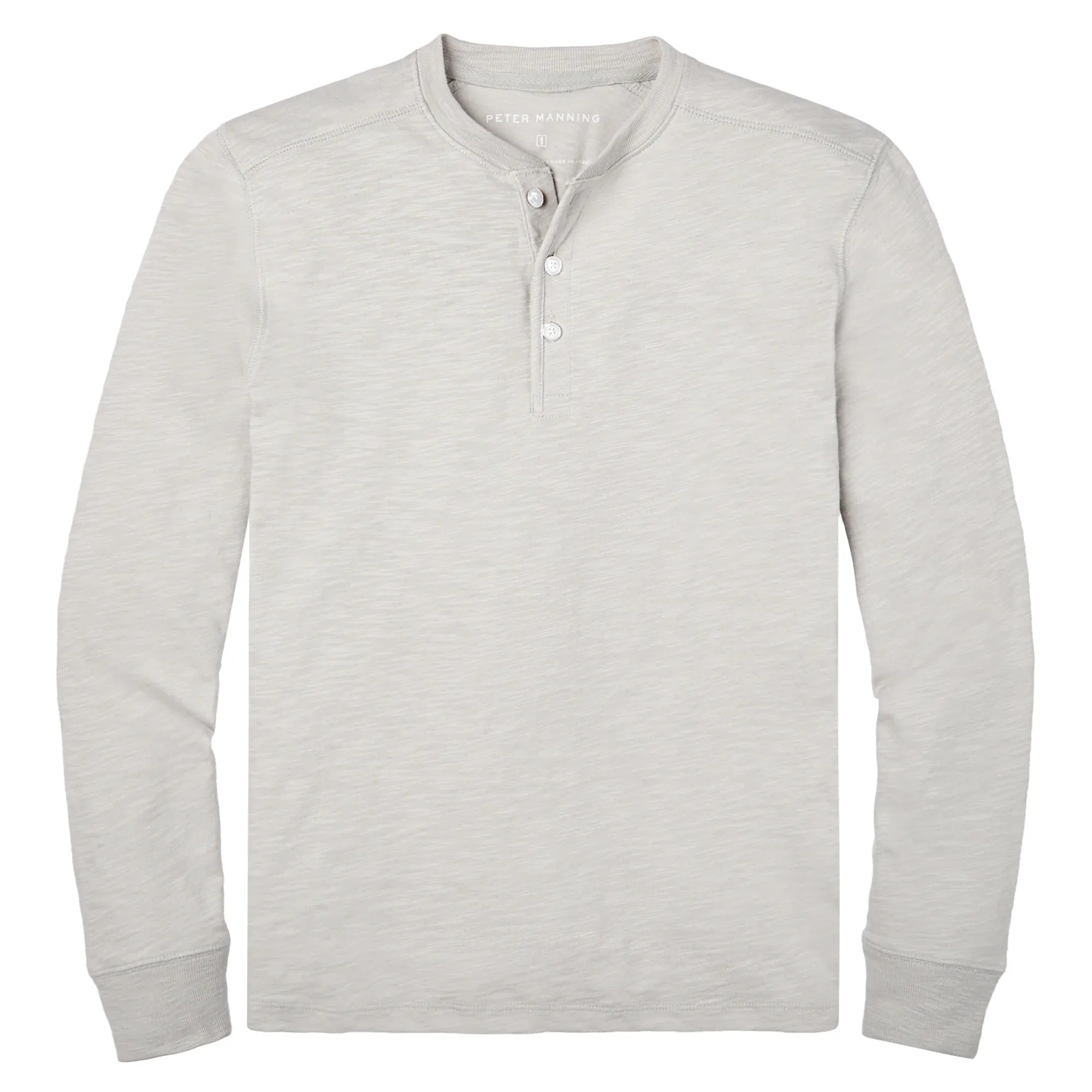 Henley Shirt Long Sleeve - Light Grey