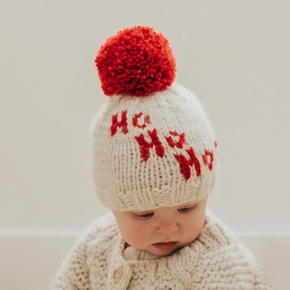 Ho Ho Ho! Hand Knit Beanie Hat