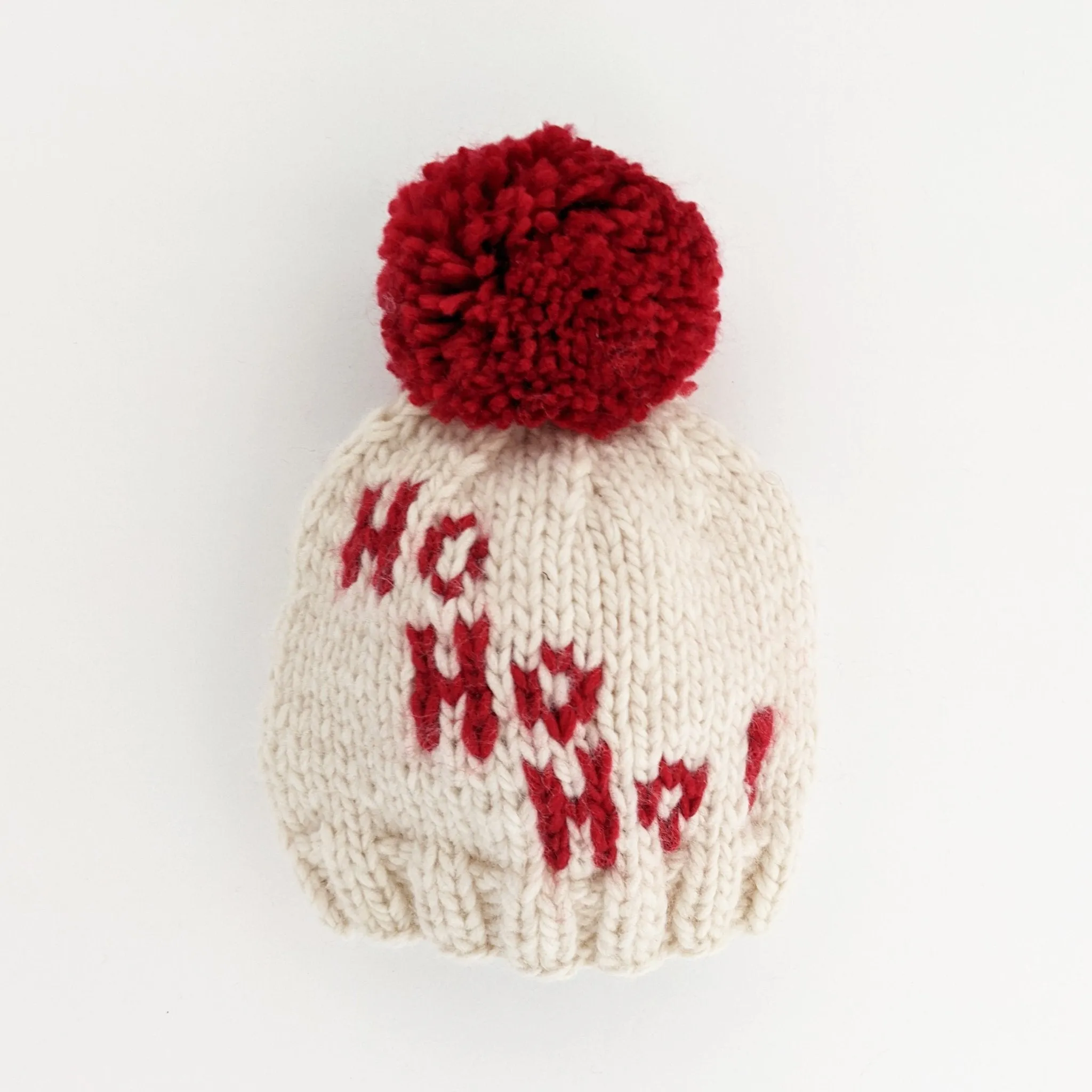 Ho Ho Ho! Hand Knit Beanie Hat