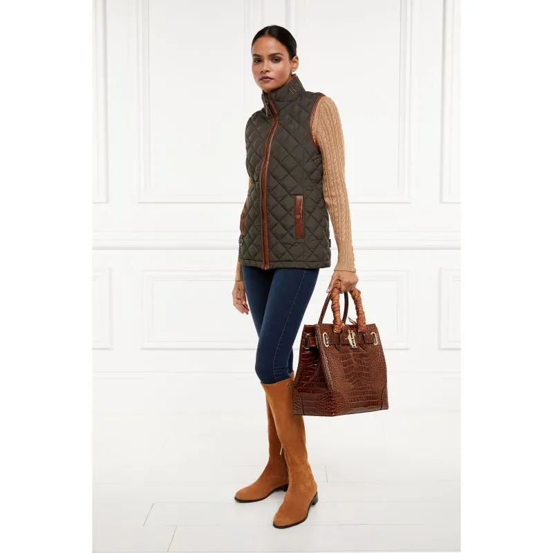 Holland Cooper Country Ladies Quilted Gilet - Heritage Khaki